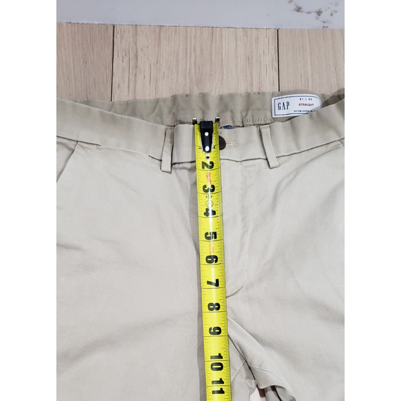 * SOLD * Gap Pant Lot of 2 Men 31x30 Straight Performance Khaki Brown Chino - Picture 8 of 10